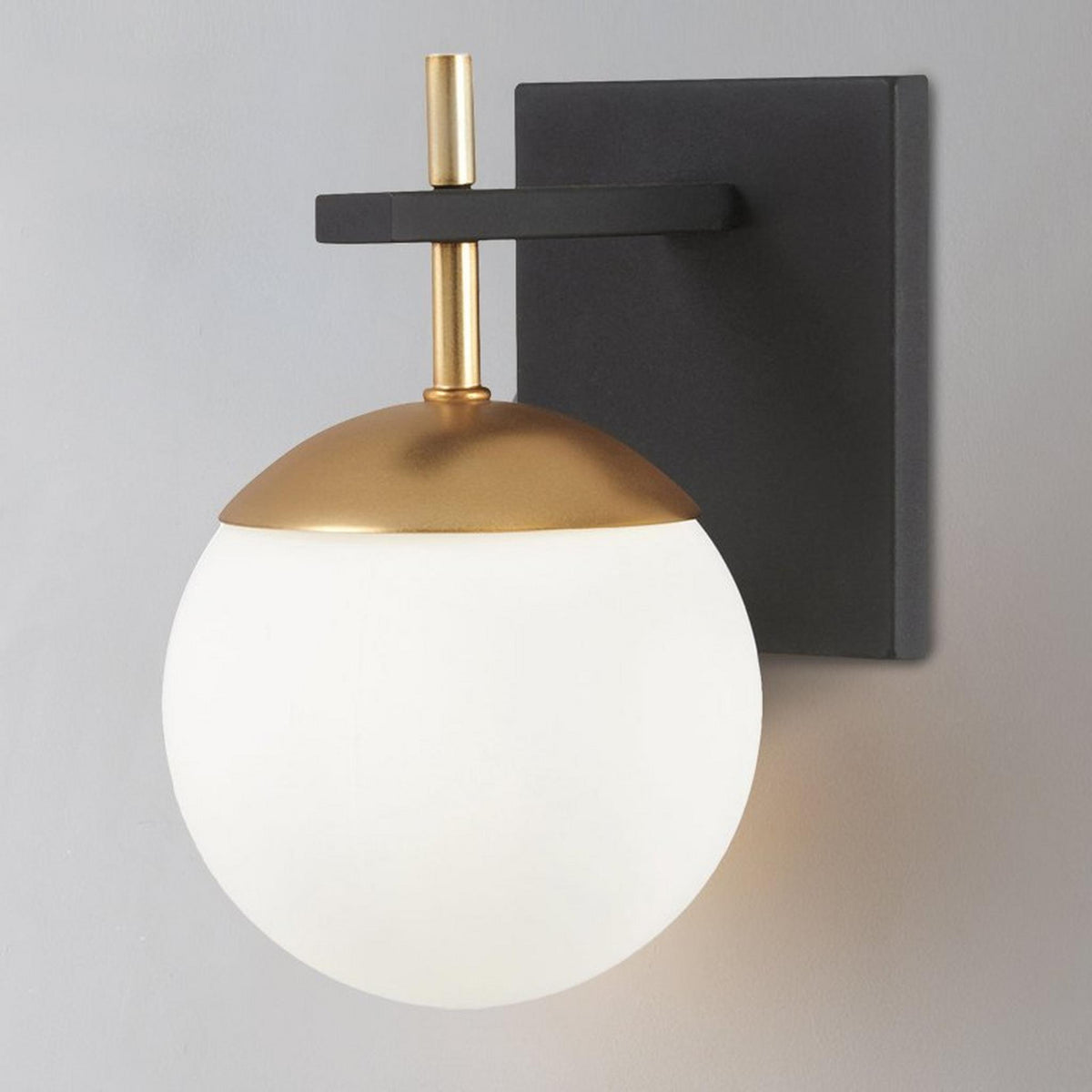 Ealior aplique de pared moderno minimalista con globo de vidrio