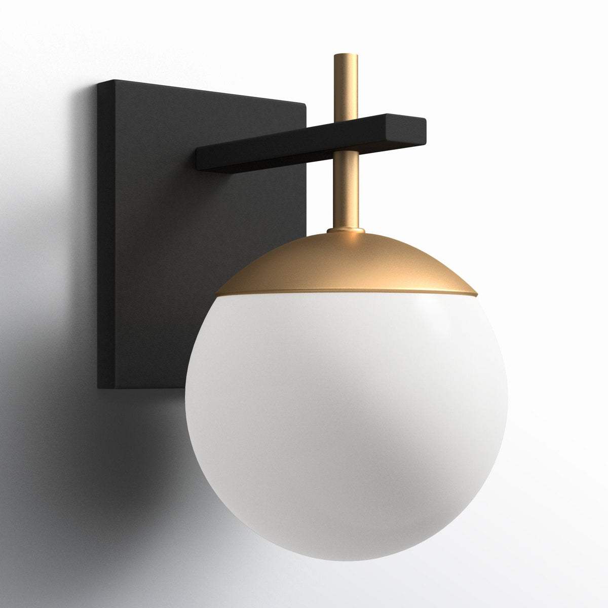 Ealior aplique de pared moderno minimalista con globo de vidrio
