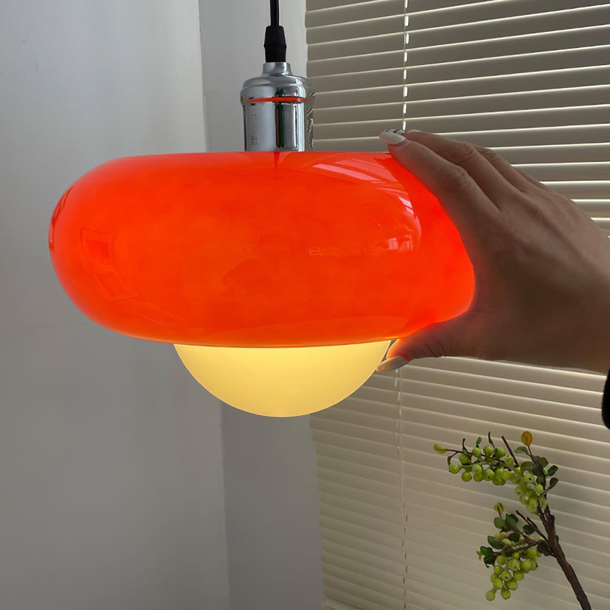 Liorisira lámpara colgante nórdica de vidrio artístico