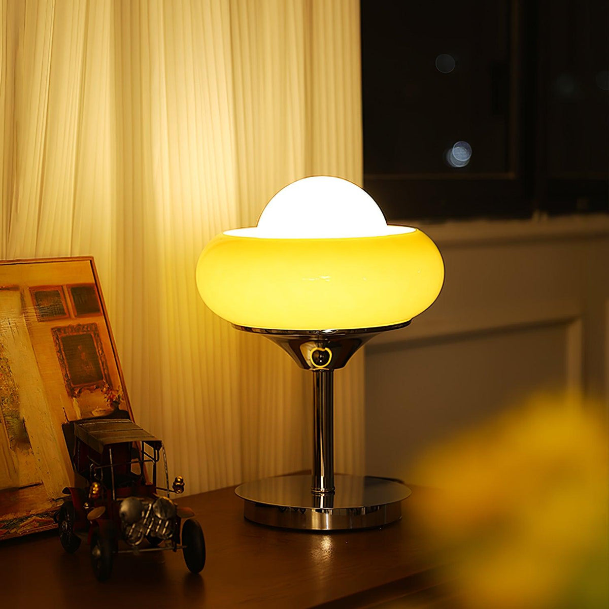 Solise lámpara de mesa de vidrio