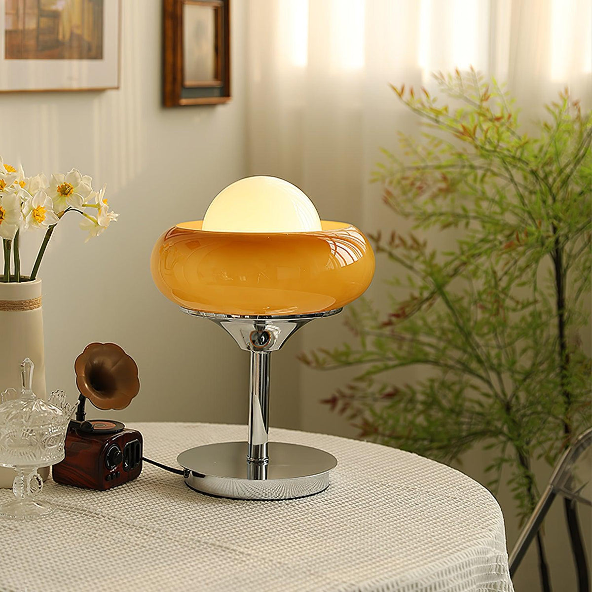 Solise lámpara de mesa de vidrio