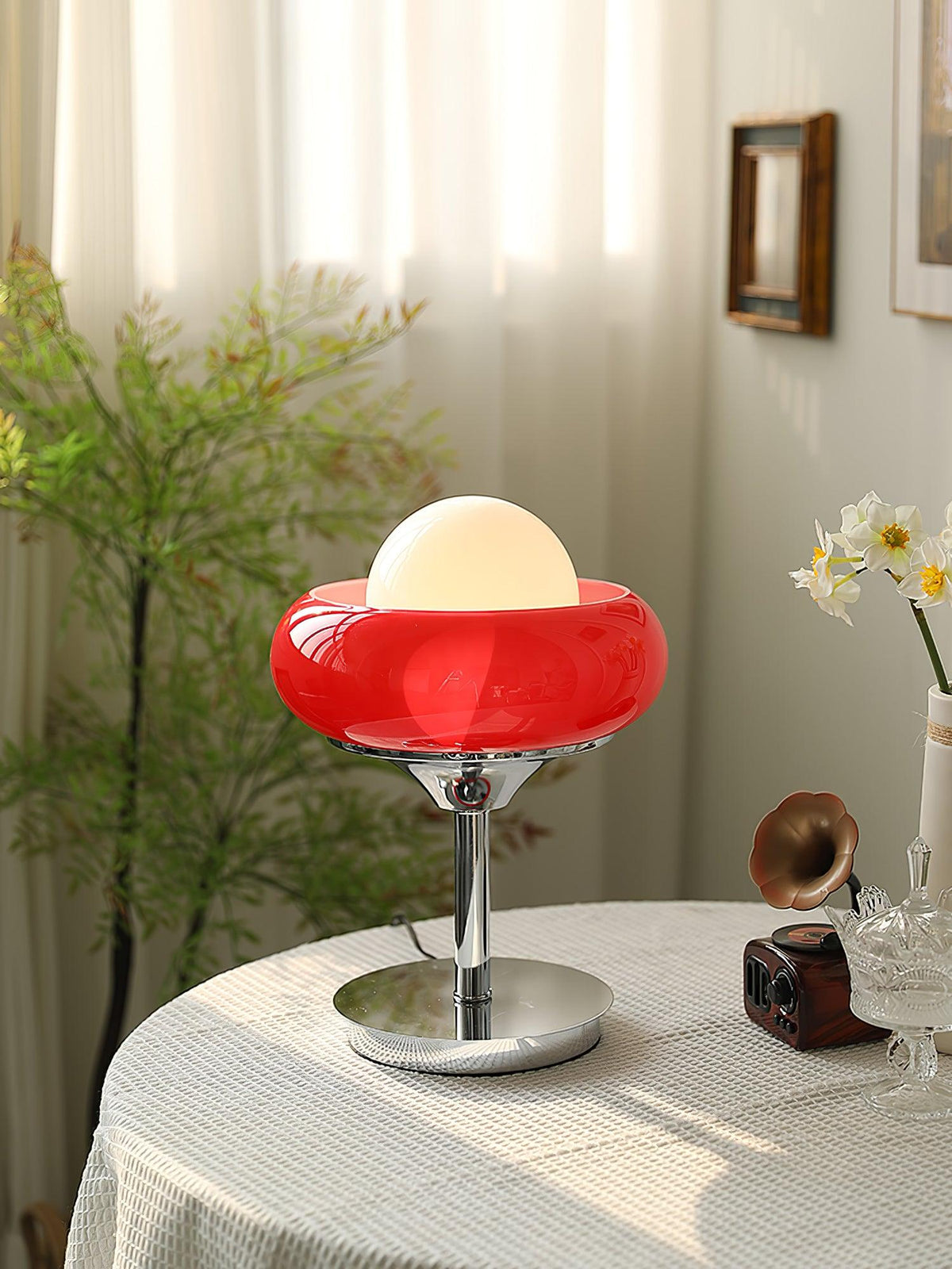 Solise lámpara de mesa de vidrio