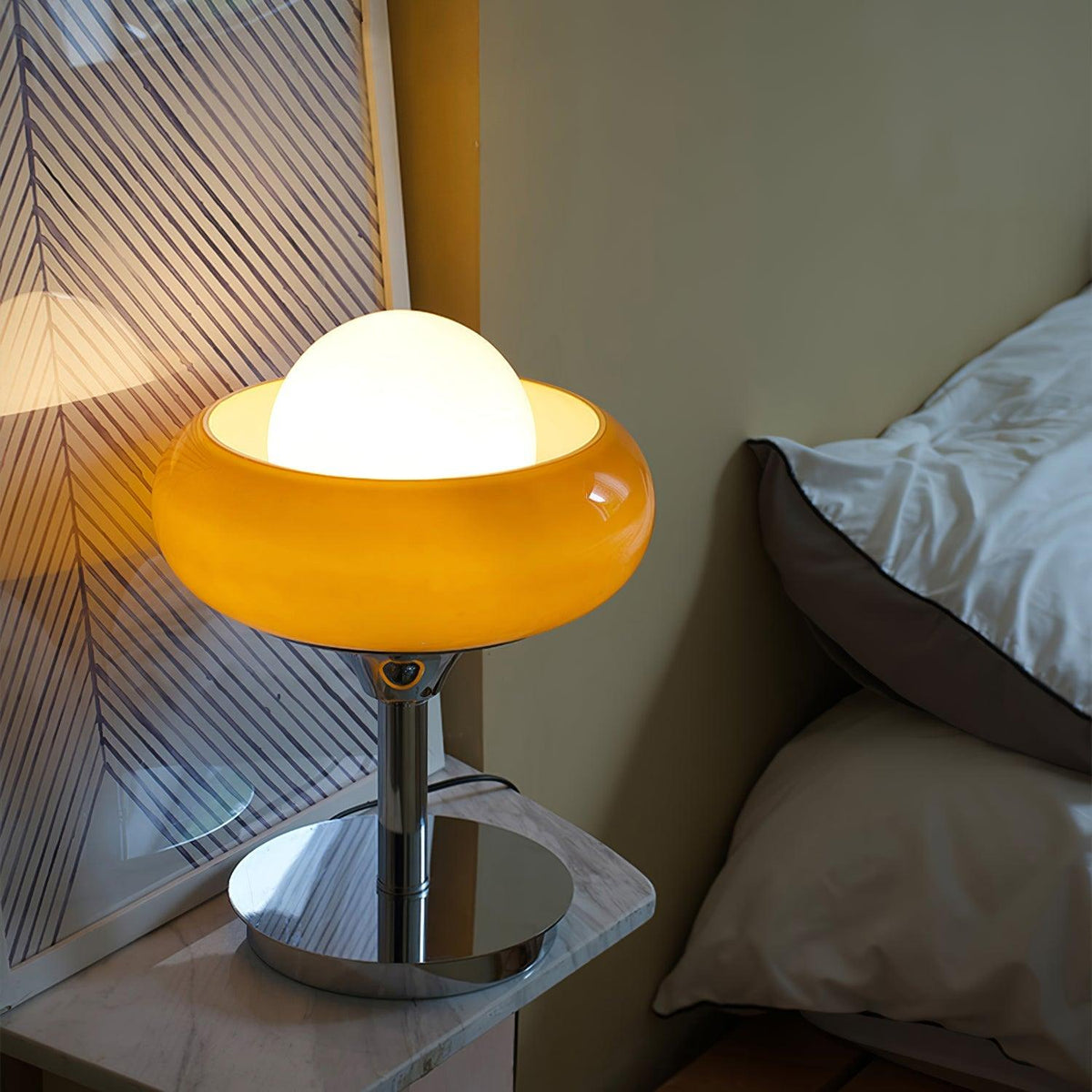 Solise lámpara de mesa de vidrio