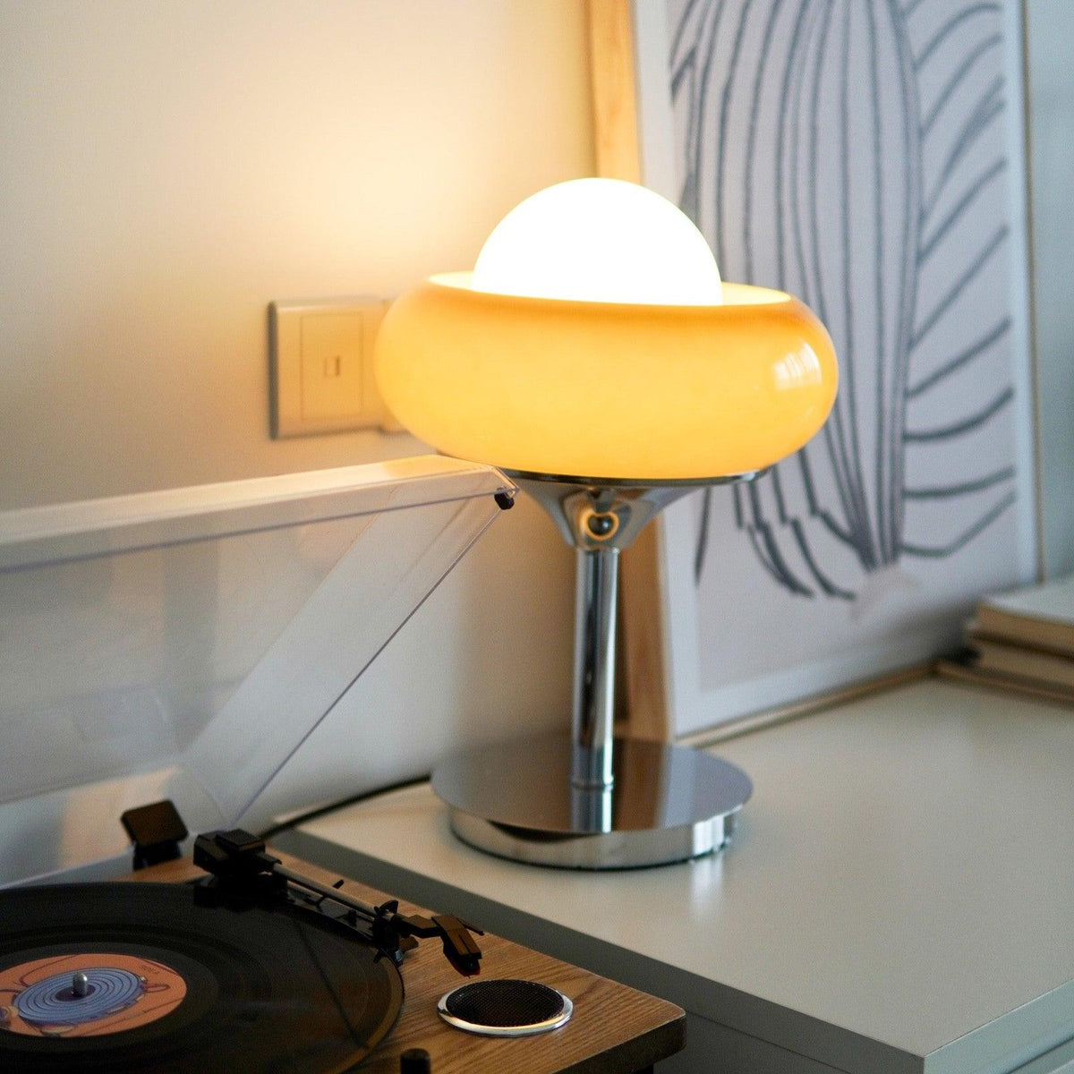 Solise lámpara de mesa de vidrio