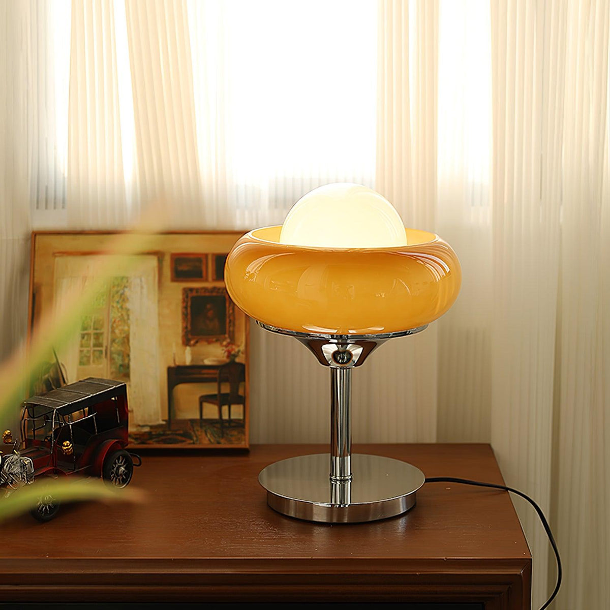 Solise lámpara de mesa de vidrio
