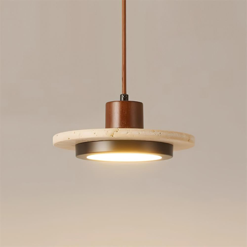 Valen lámpara colgante de travertino LED