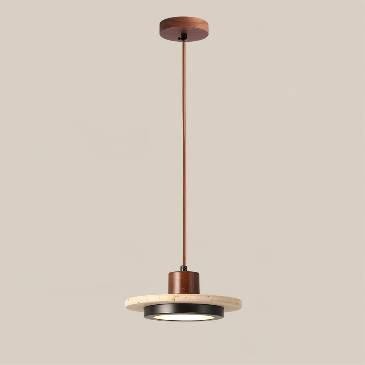 Valen lámpara colgante de travertino LED