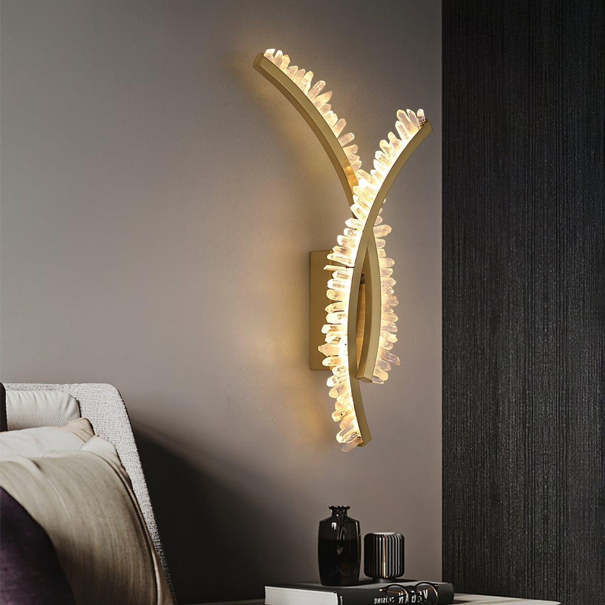 Celo aplique de pared Premium nórdico de arte en cristal