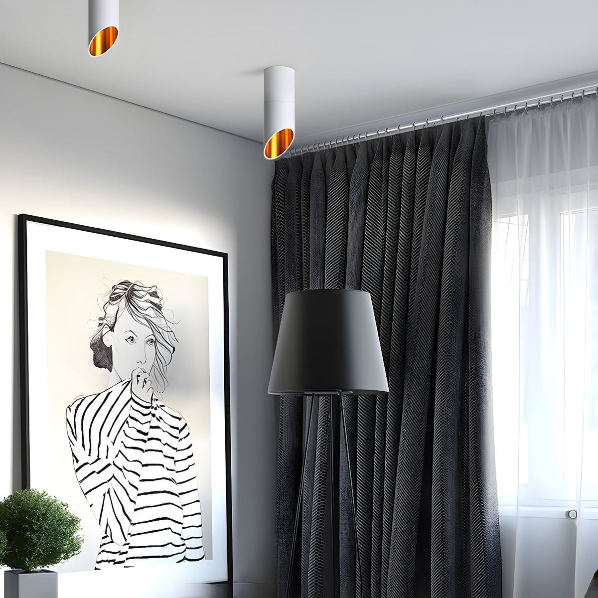 Mirinel lámpara de techo moderna minimalista tubular
