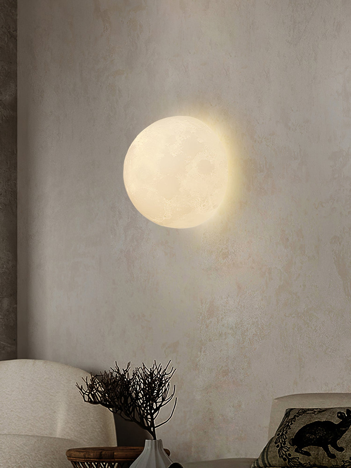 Brivel aplique de pared nórdico Art Moon 3D plástico