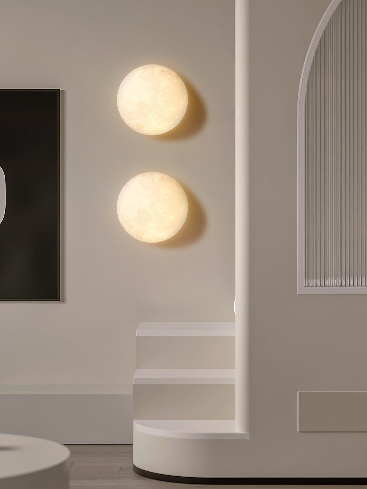 Brivel aplique de pared nórdico Art Moon 3D plástico