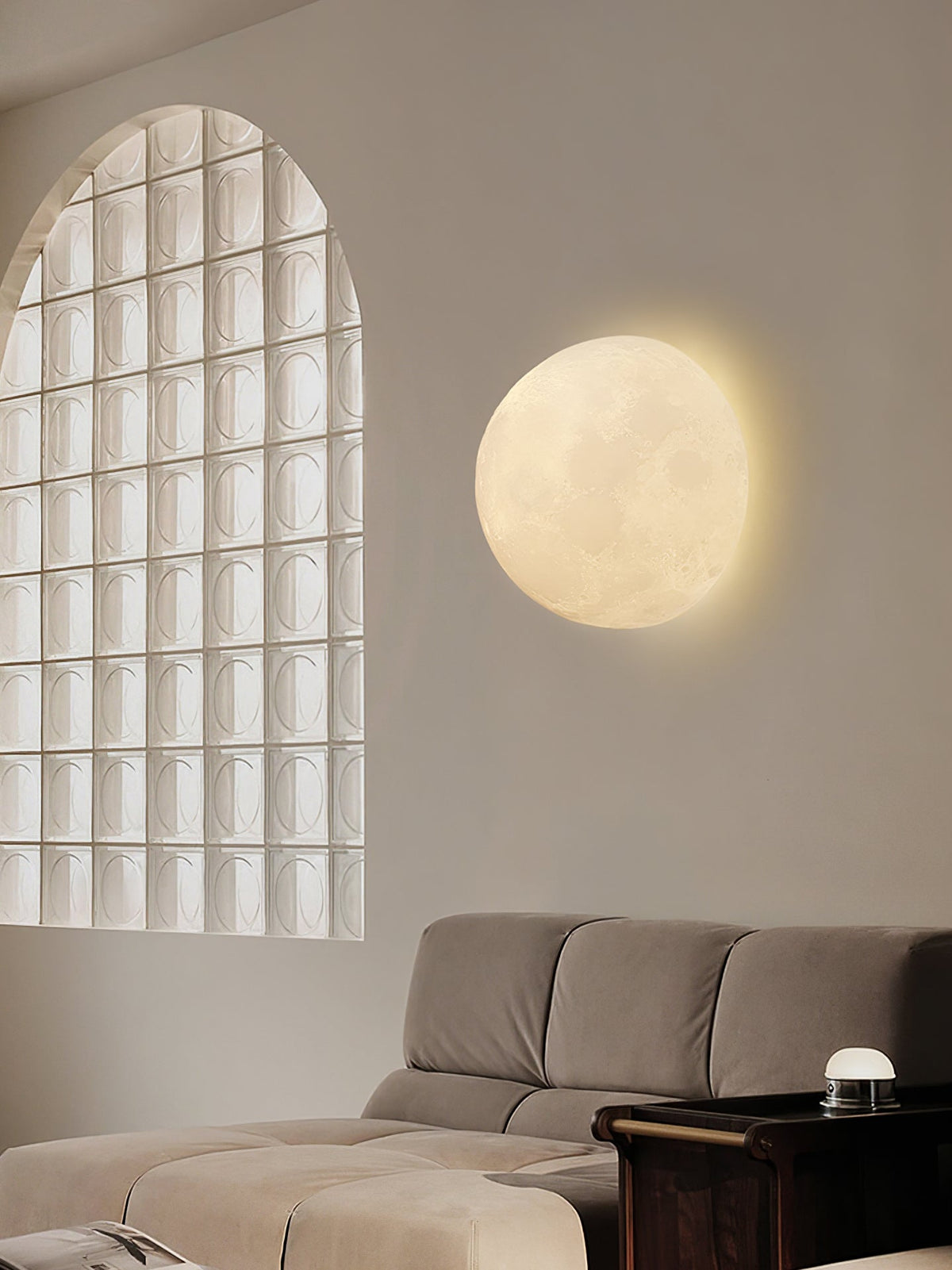 Brivel aplique de pared nórdico Art Moon 3D plástico
