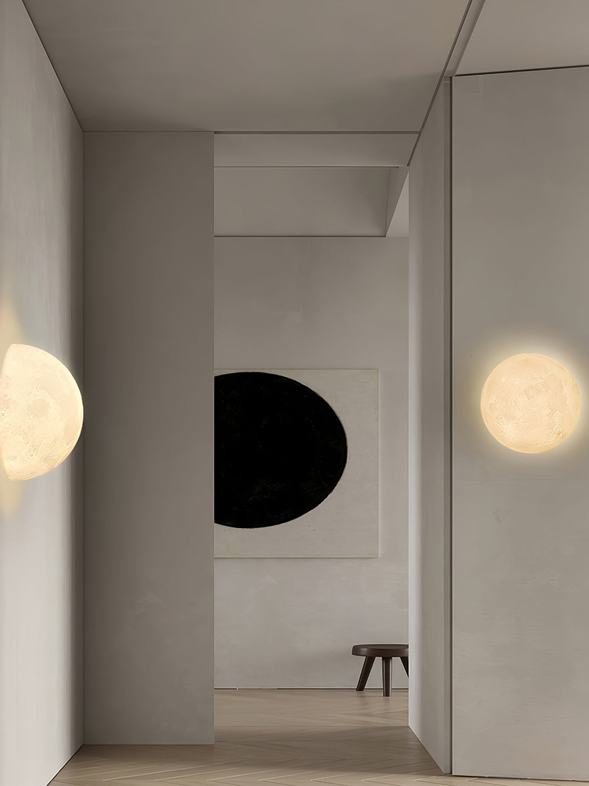 Brivel aplique de pared nórdico Art Moon 3D plástico