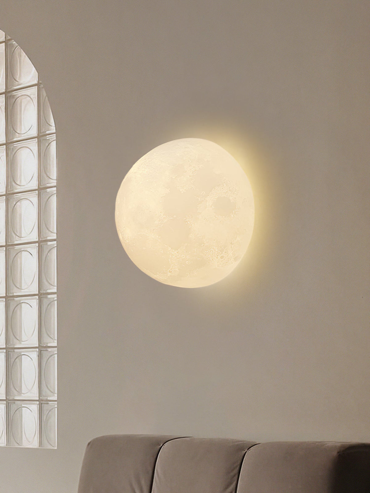 Brivel aplique de pared nórdico Art Moon 3D plástico