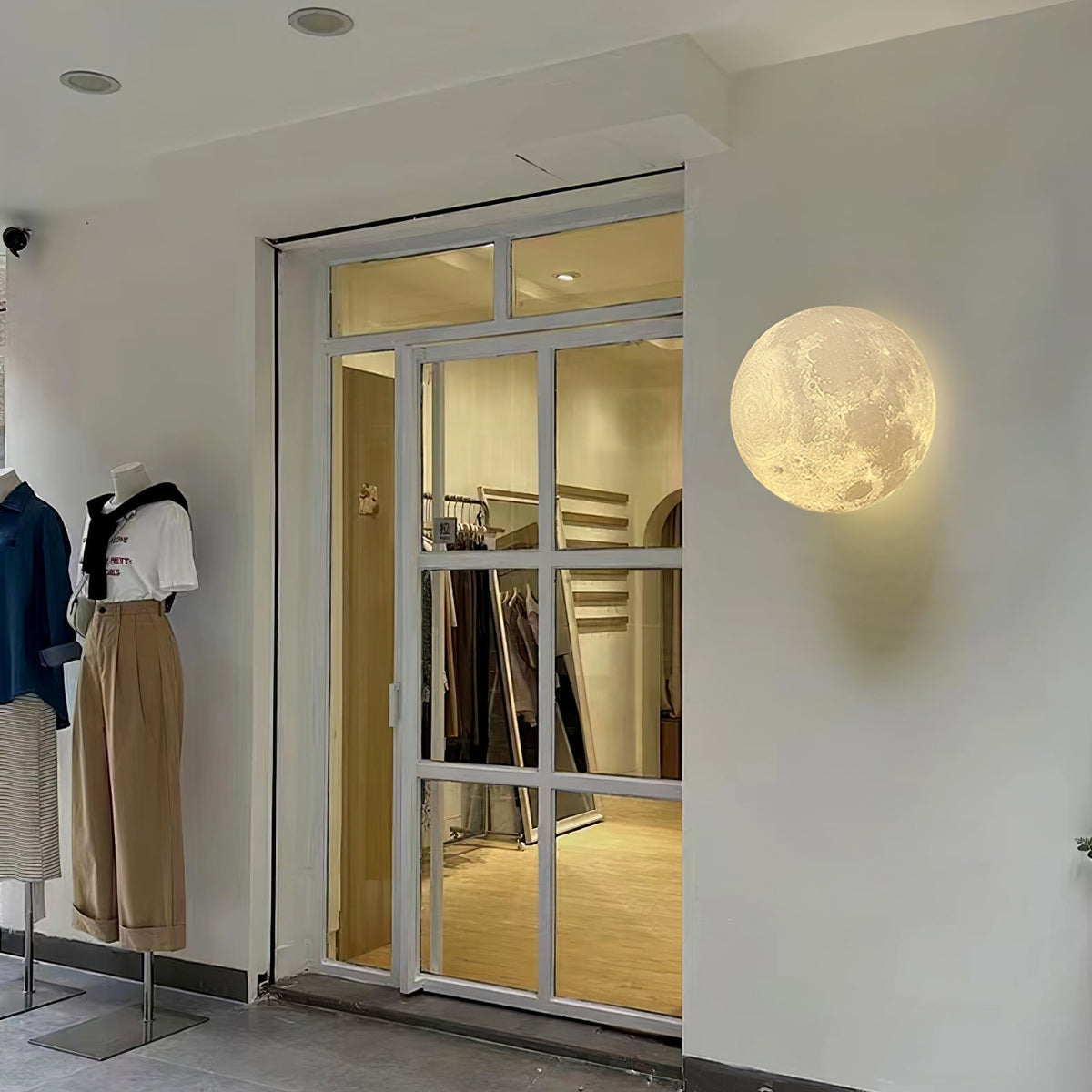 Brivel aplique de pared nórdico Art Moon 3D plástico