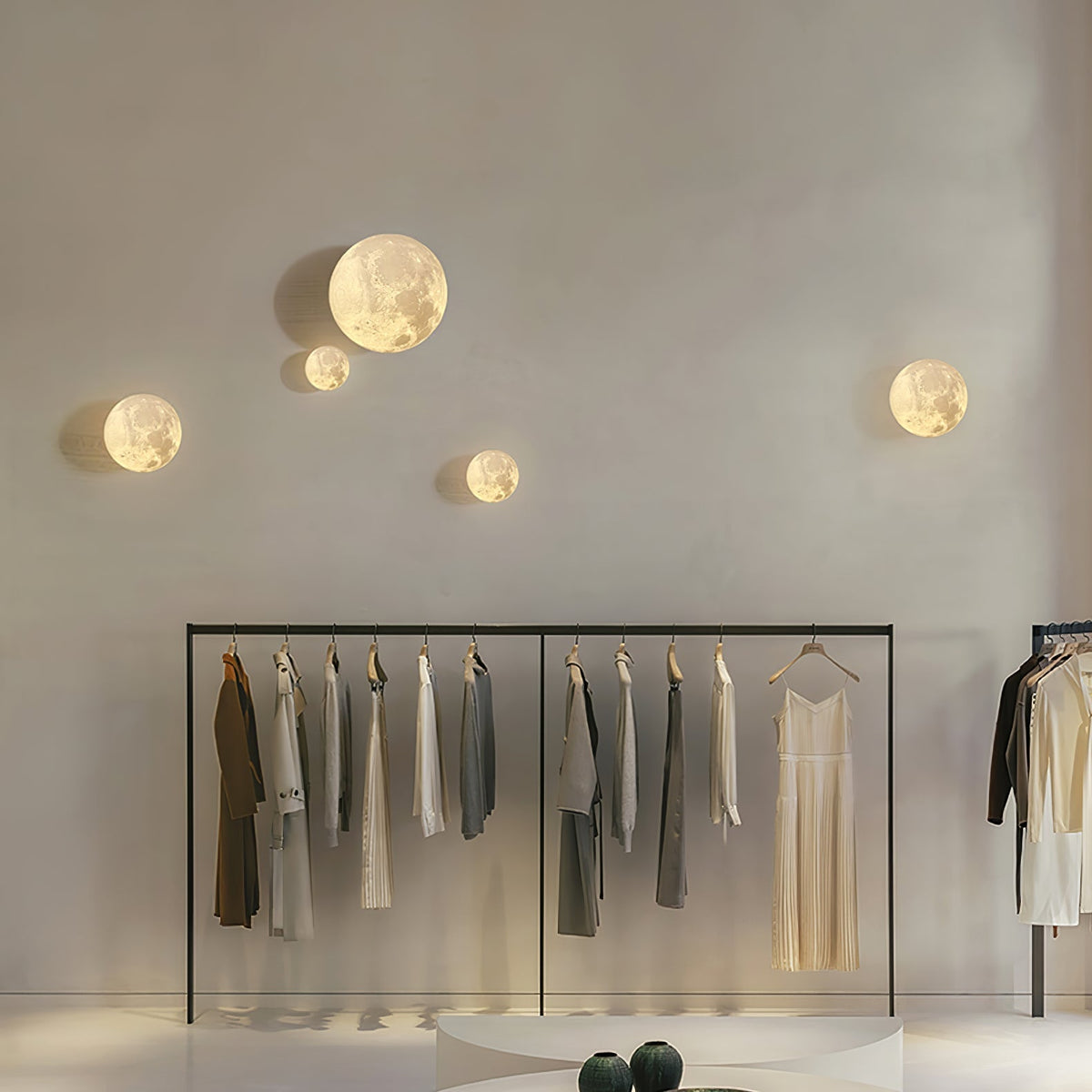 Brivel aplique de pared nórdico Art Moon 3D plástico