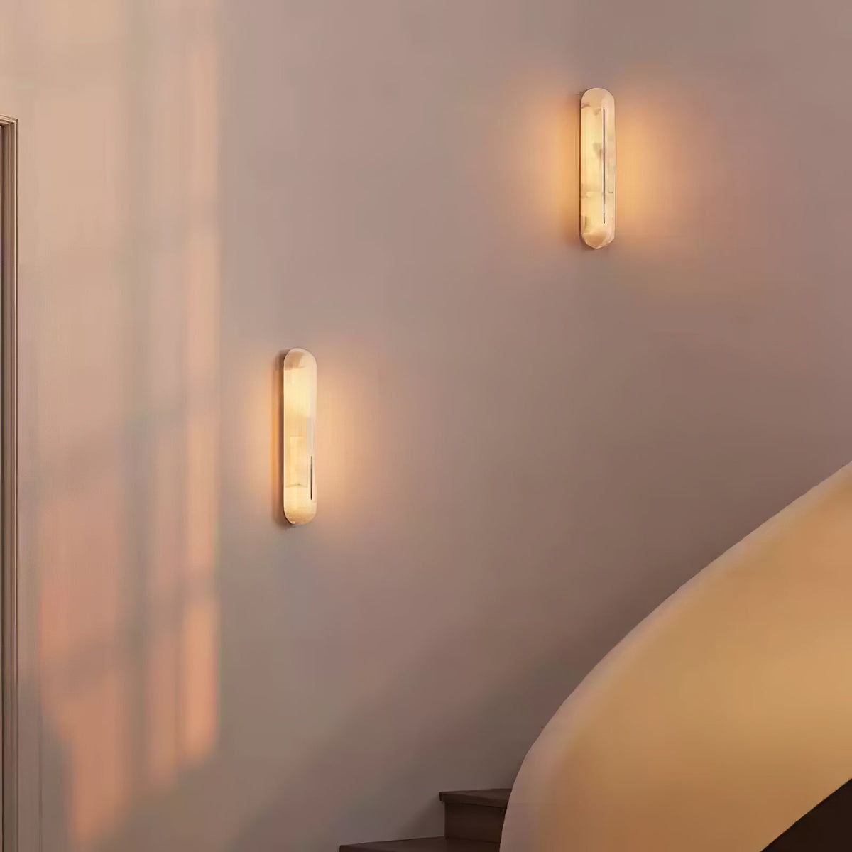 Armaryra aplique de pared Oblong alabastro