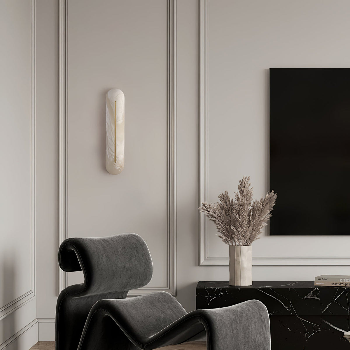Armaryra aplique de pared Oblong alabastro