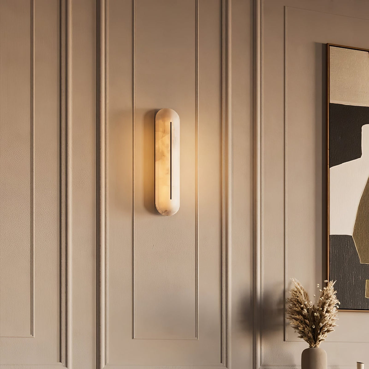 Armaryra aplique de pared Oblong alabastro