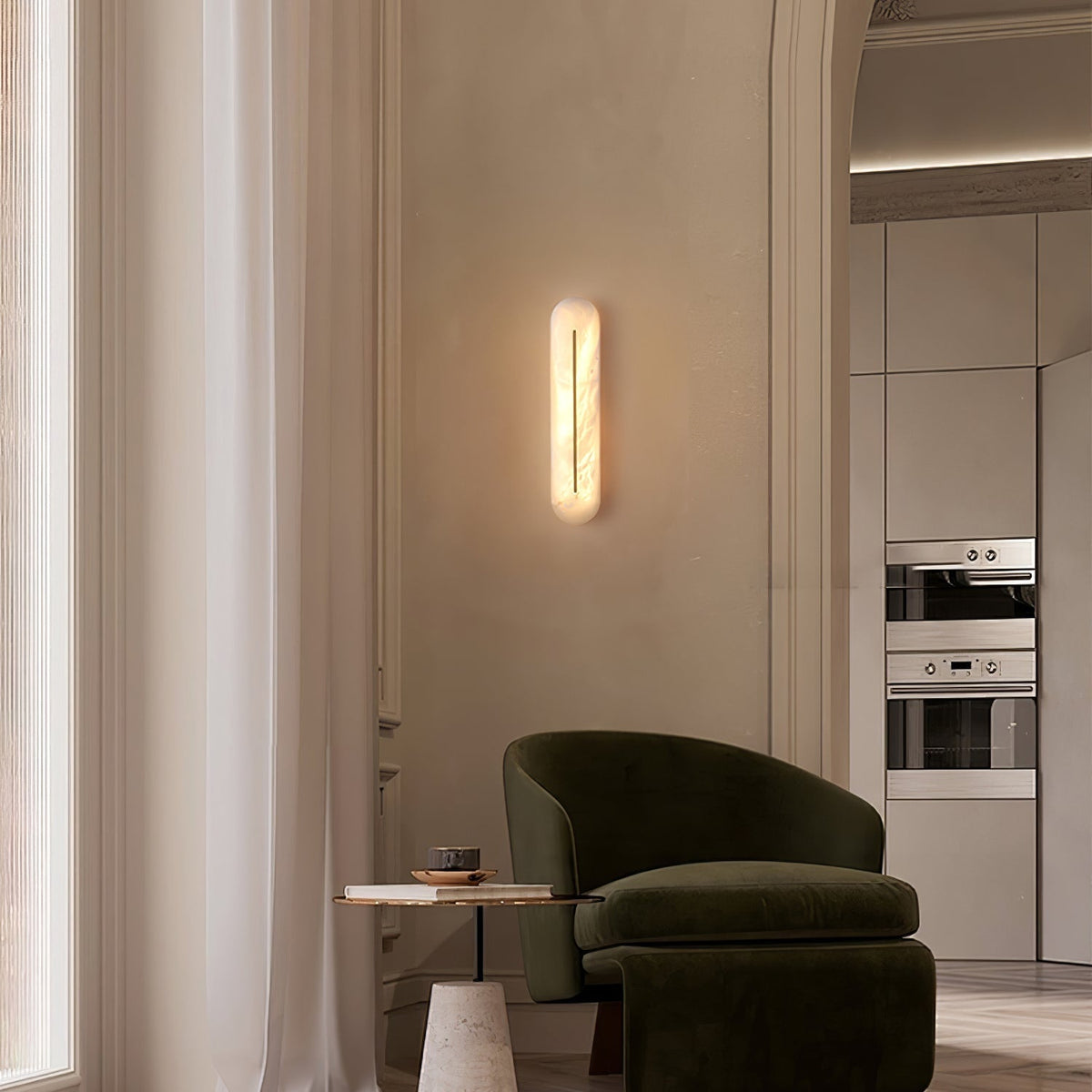 Armaryra aplique de pared Oblong alabastro