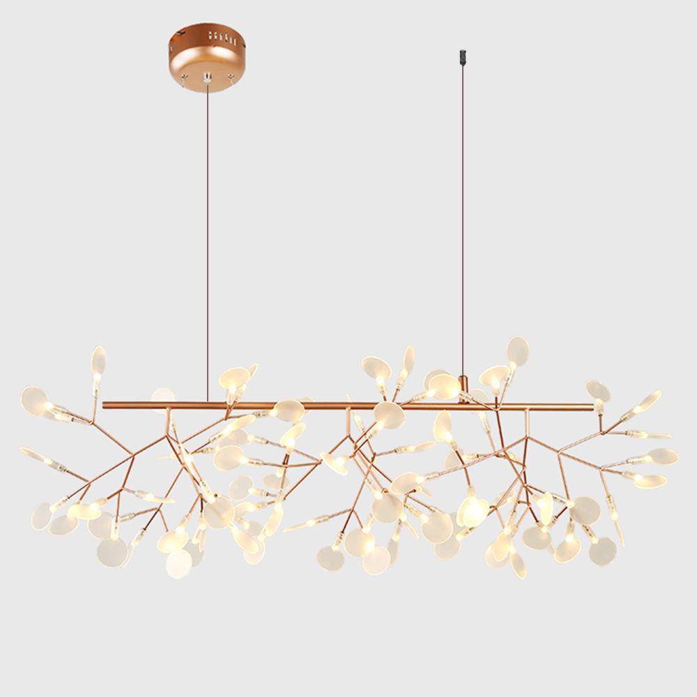 Auroreon lámpara de araña Firefly LED con rama en color dorado