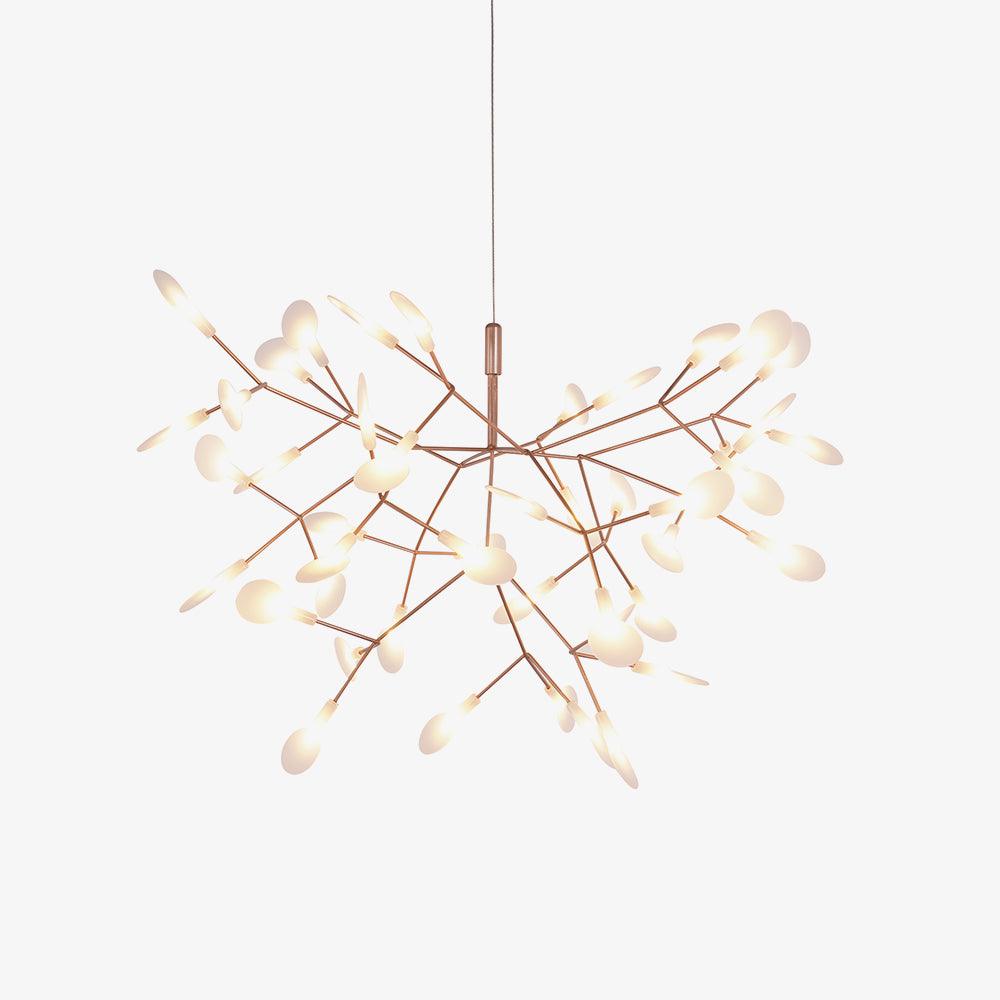 Auroreon lámpara de araña Firefly LED con rama en color dorado