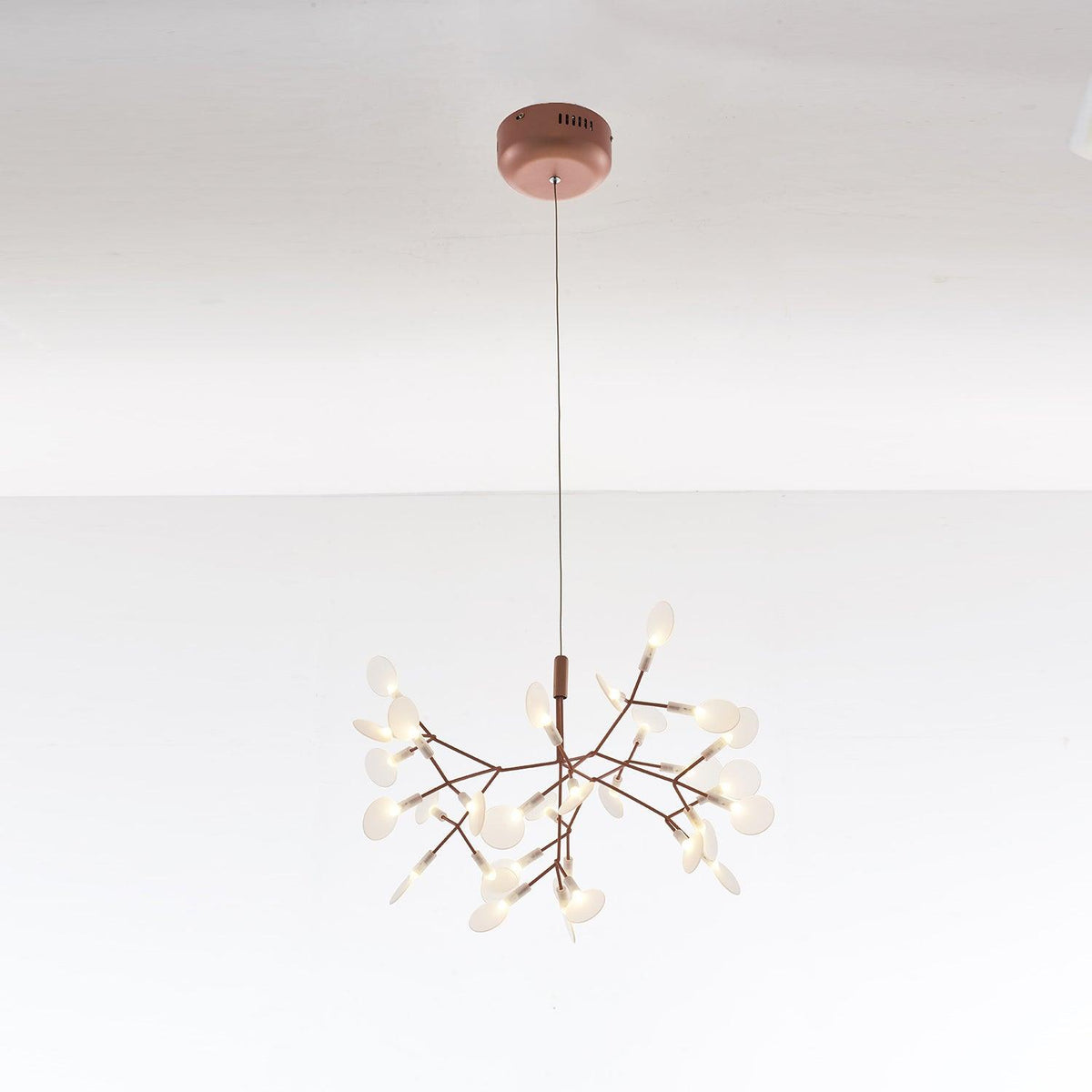 Auroreon lámpara de araña Firefly LED con rama en color dorado