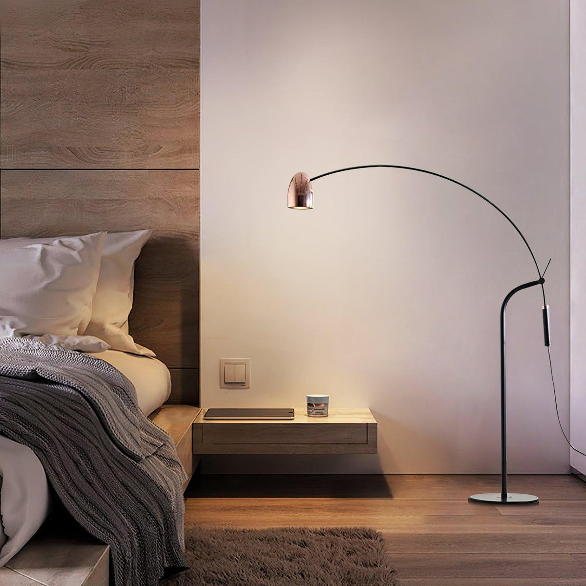 Lámpara de pie moderna Arc LED