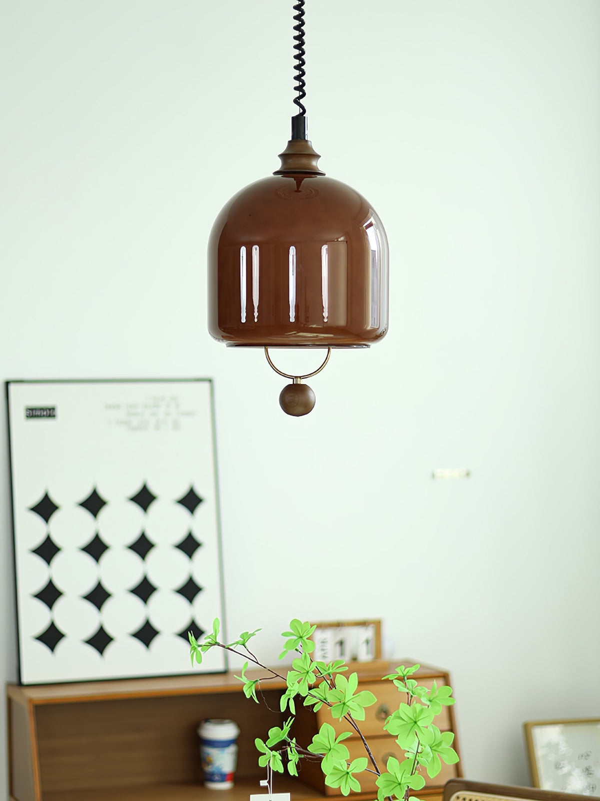 Elveise lámpara colgante minimalista de madera