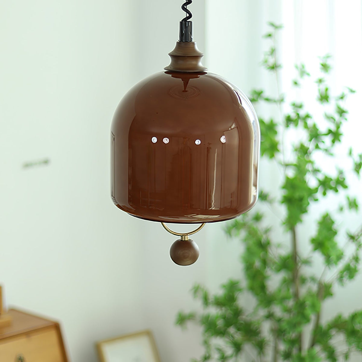 Elveise lámpara colgante minimalista de madera