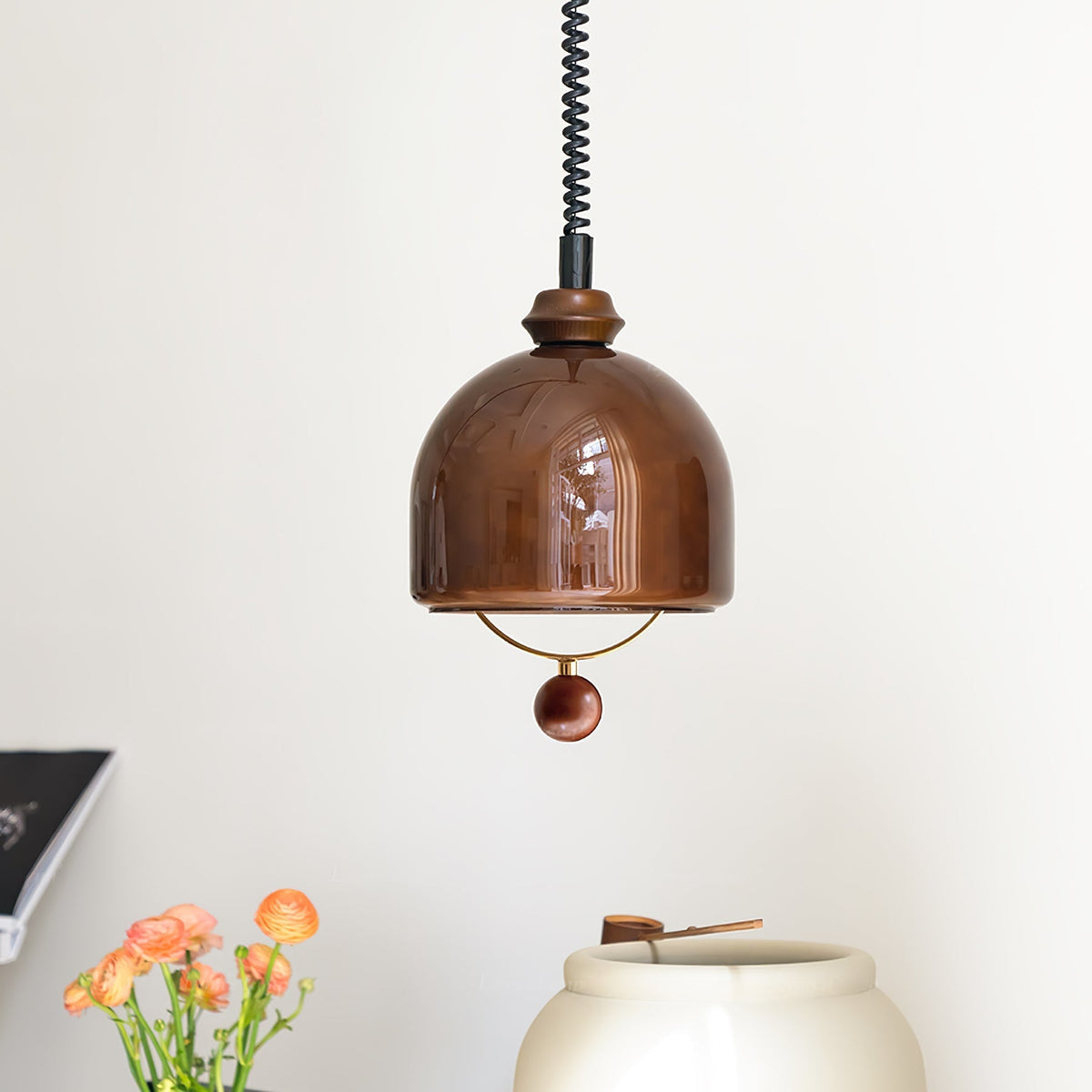 Elveise lámpara colgante minimalista de madera