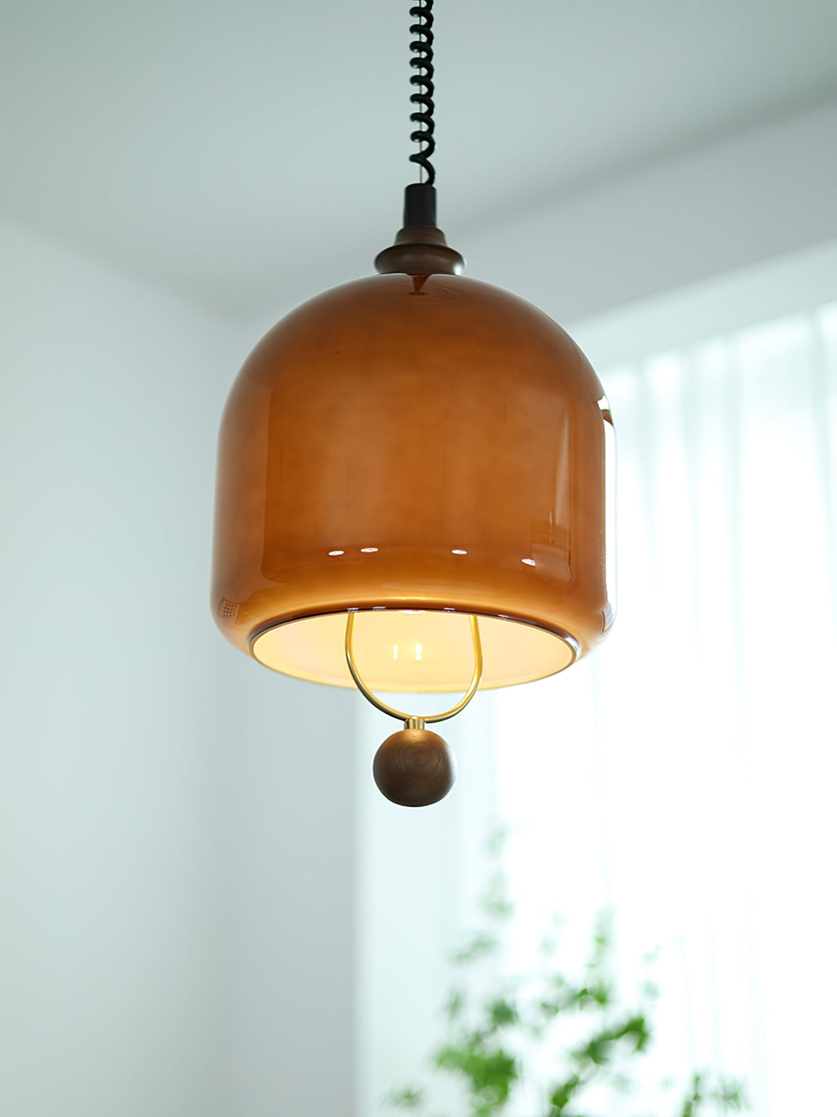 Elveise lámpara colgante minimalista de madera