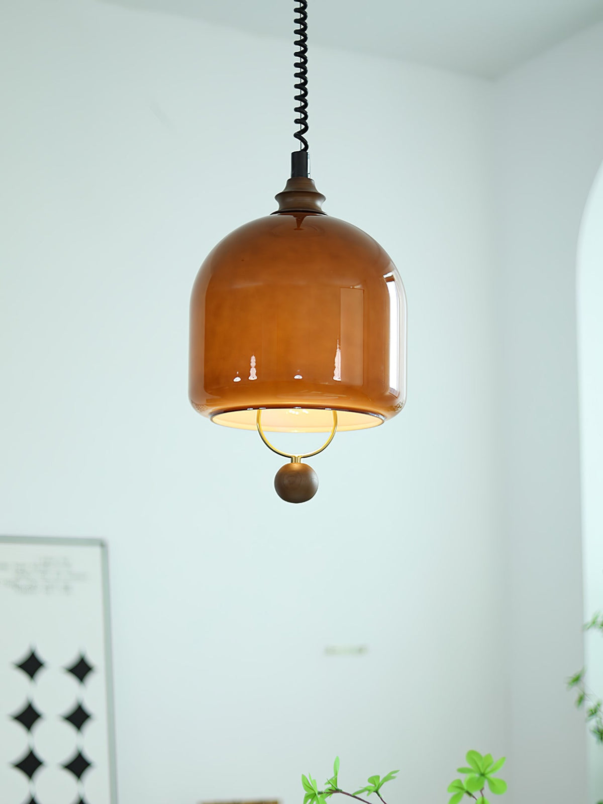 Elveise lámpara colgante minimalista de madera