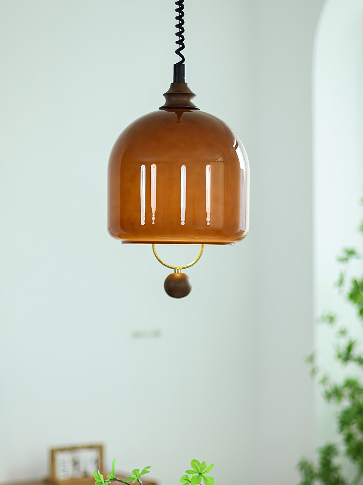 Elveise lámpara colgante minimalista de madera
