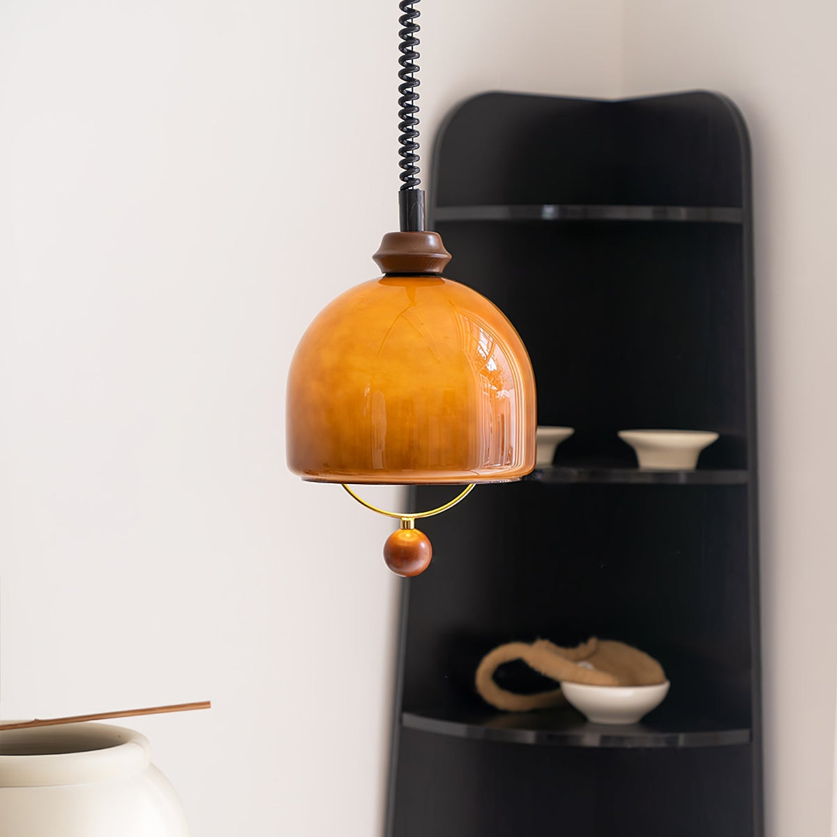 Elveise lámpara colgante minimalista de madera