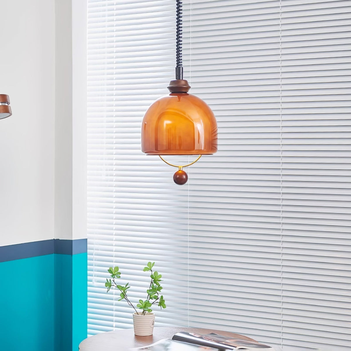 Elveise lámpara colgante minimalista de madera