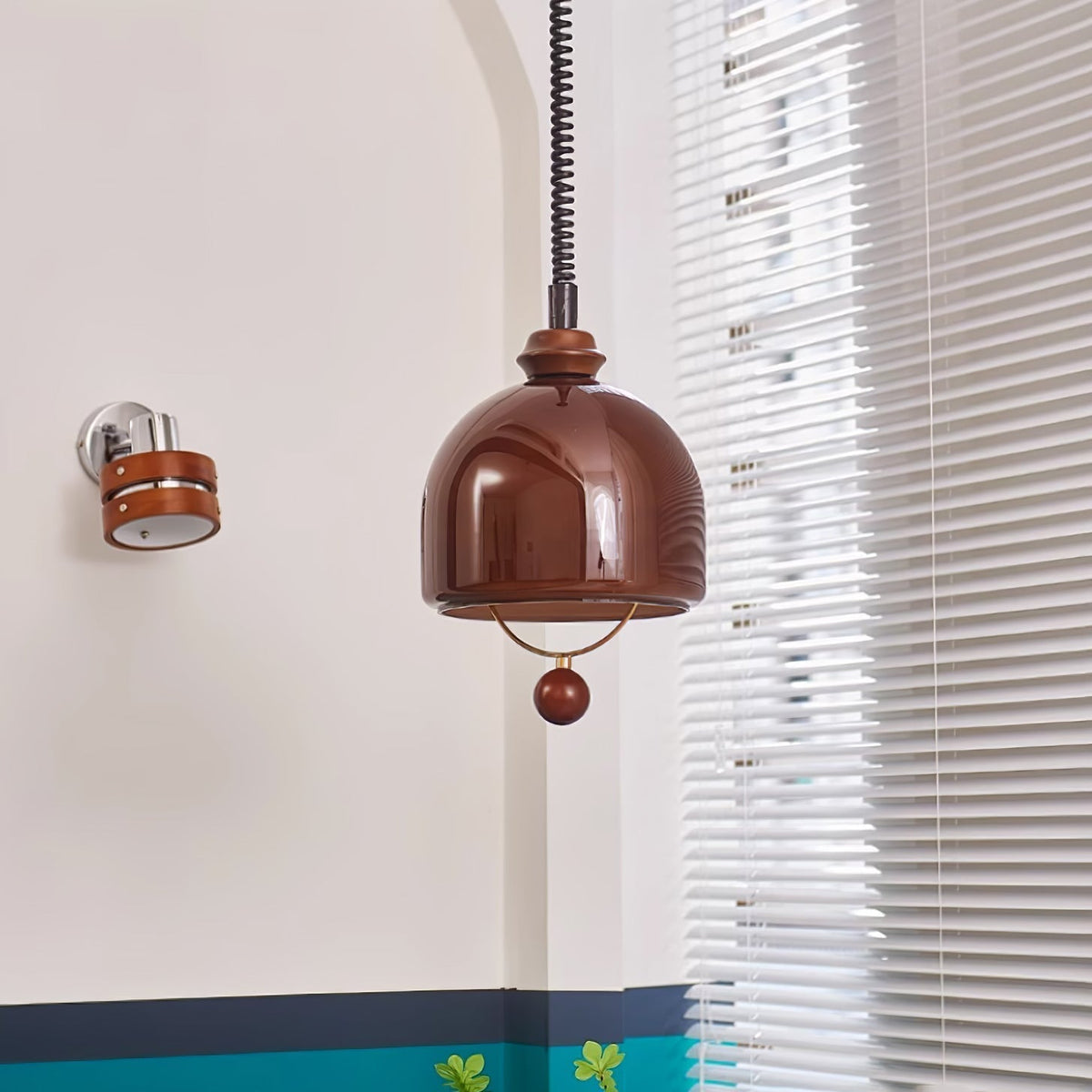 Elveise lámpara colgante minimalista de madera