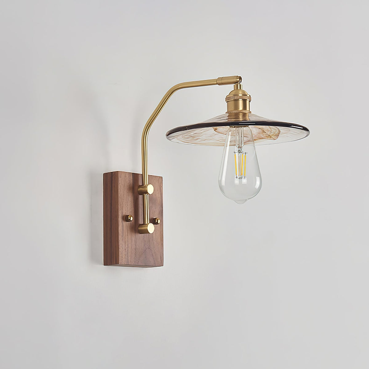 Umeris aplique de pared elegancia Vintage de madera nogal
