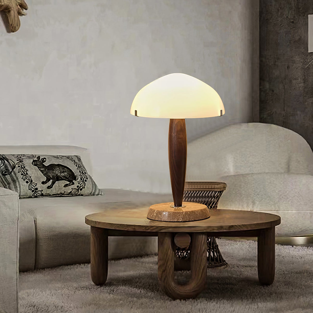 Emerson lámpara de mesa de madera