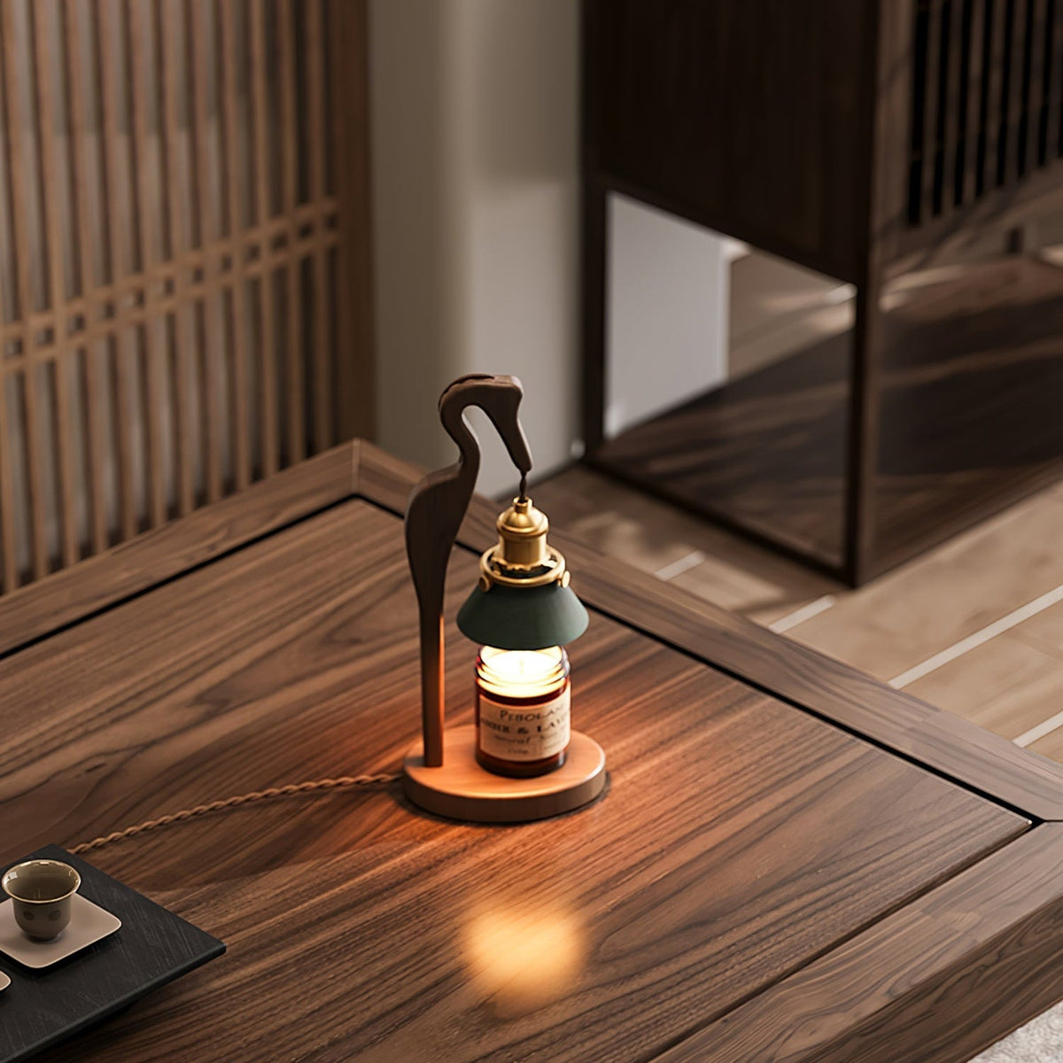 Cyn lámpara de mesa artística de madera