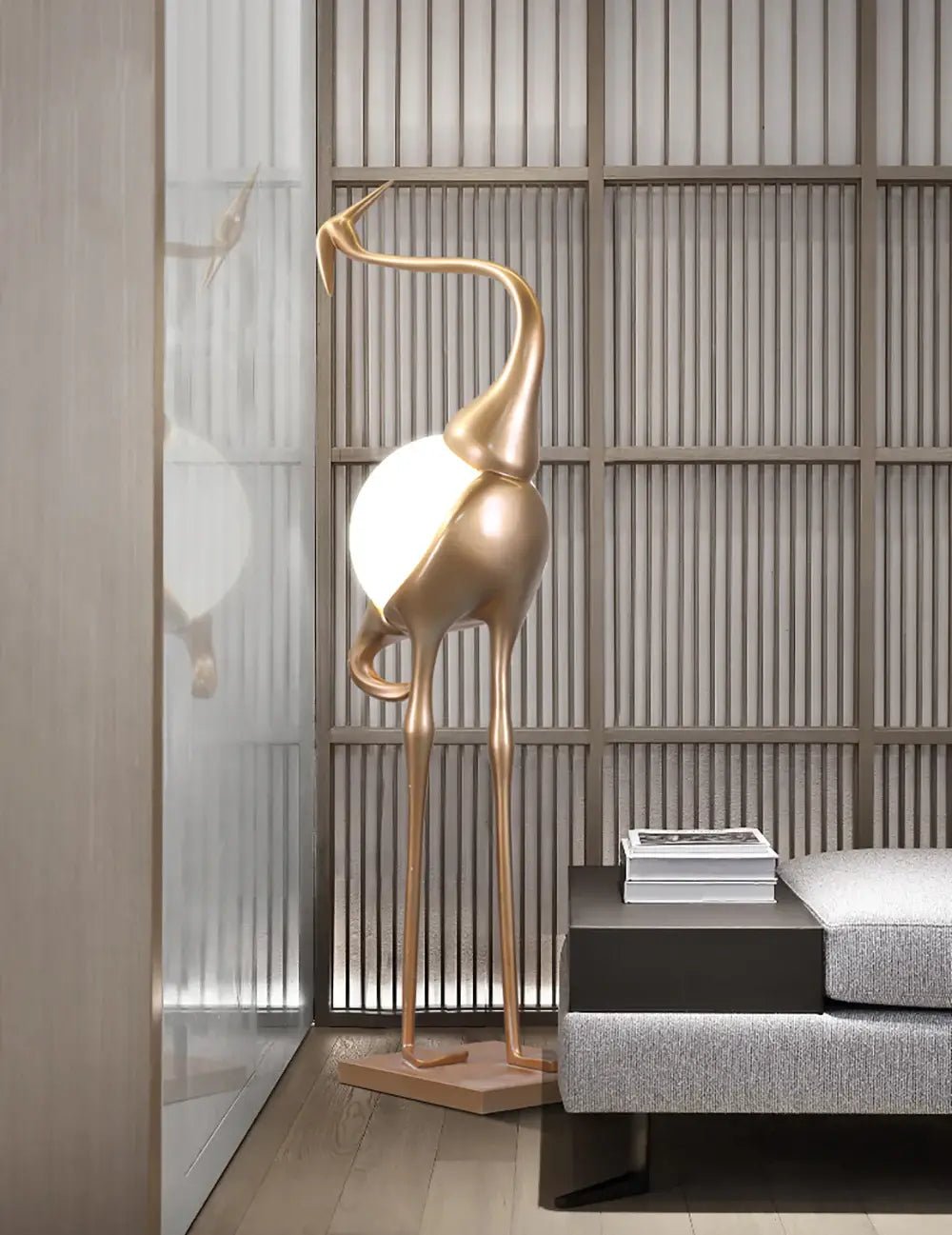 Uraearae aplique de pared con forma de grulla