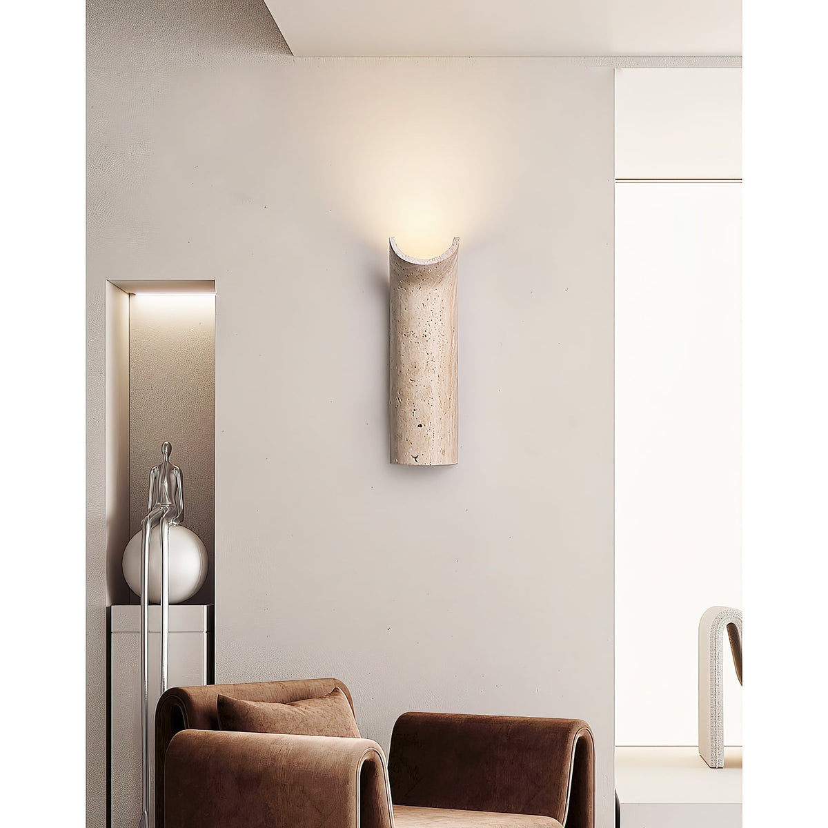Tula aplique de pared travertino