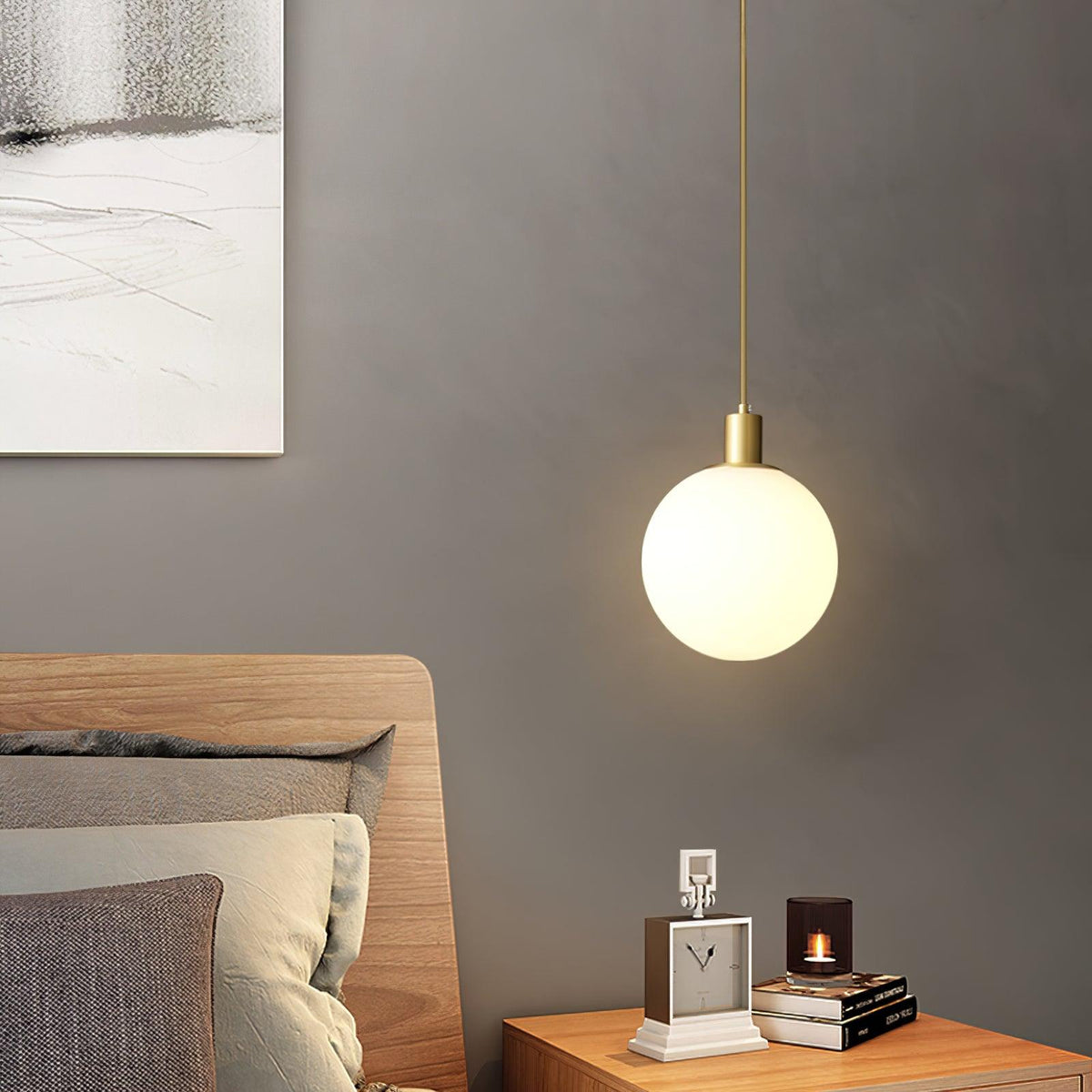Orbita lámpara colgante minimalista de latón