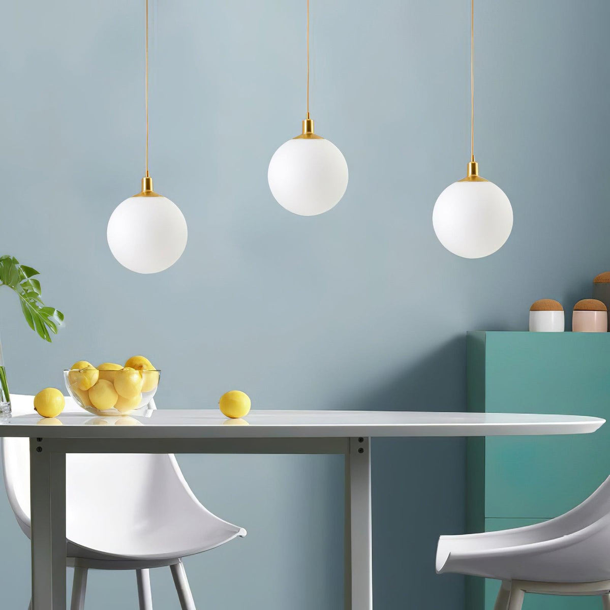 Orbita lámpara colgante minimalista de latón