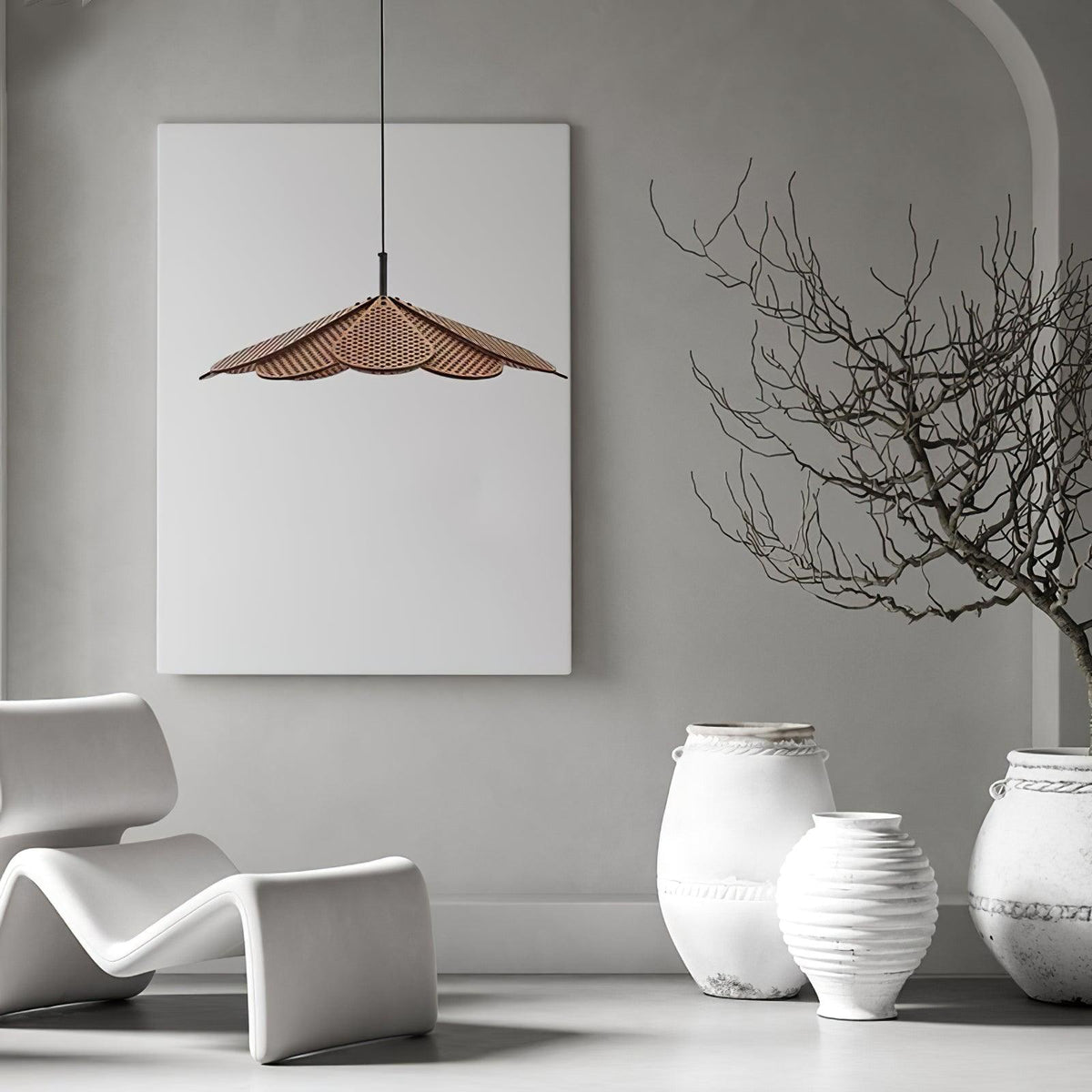 Zevarus lámpara colgante nórdica de arte wabi-sabi en madera