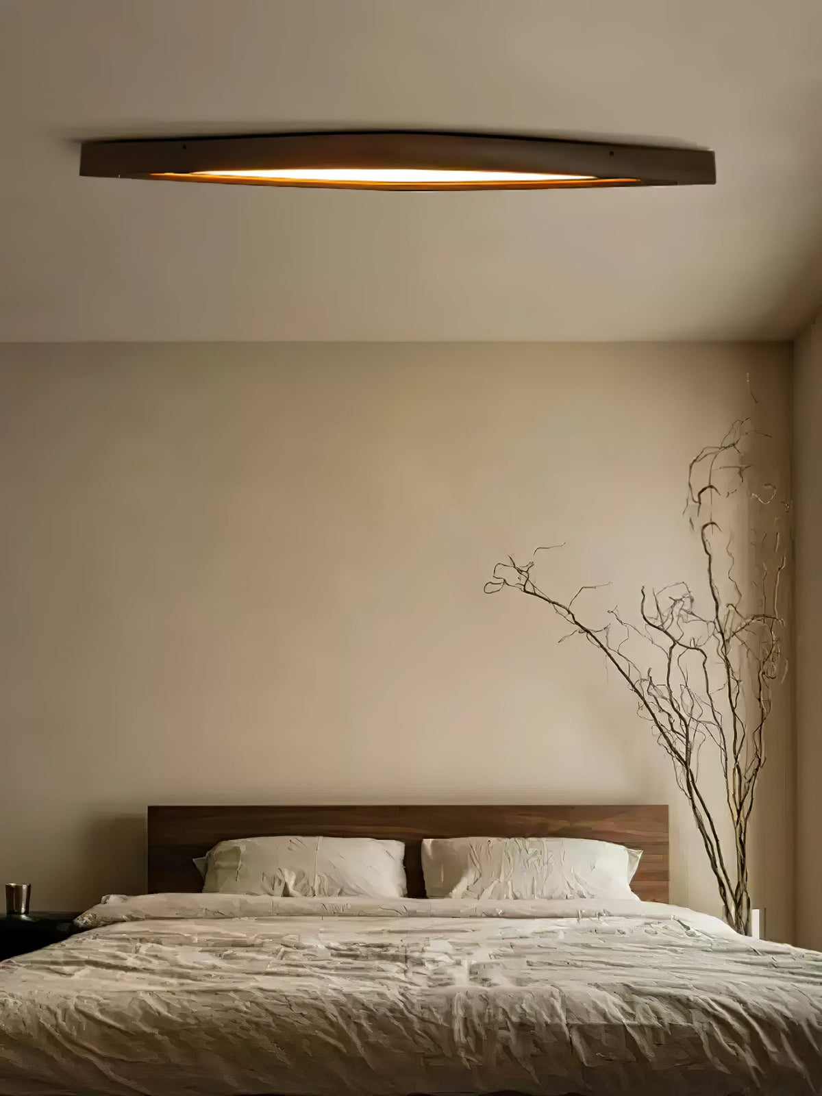 Alnoreth lámpara de techo Horizon lineal nórdica de madera