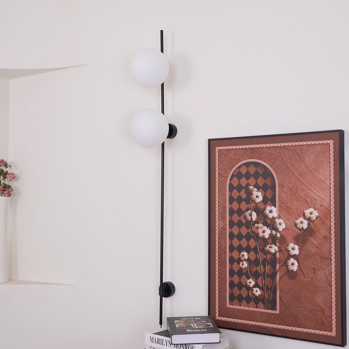 Evshaora aplique de pared moderno minimalista de vidrio