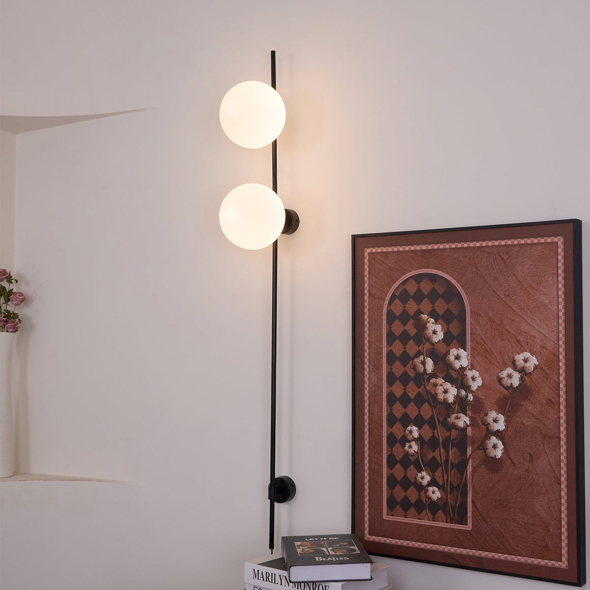 Evshaora aplique de pared moderno minimalista de vidrio