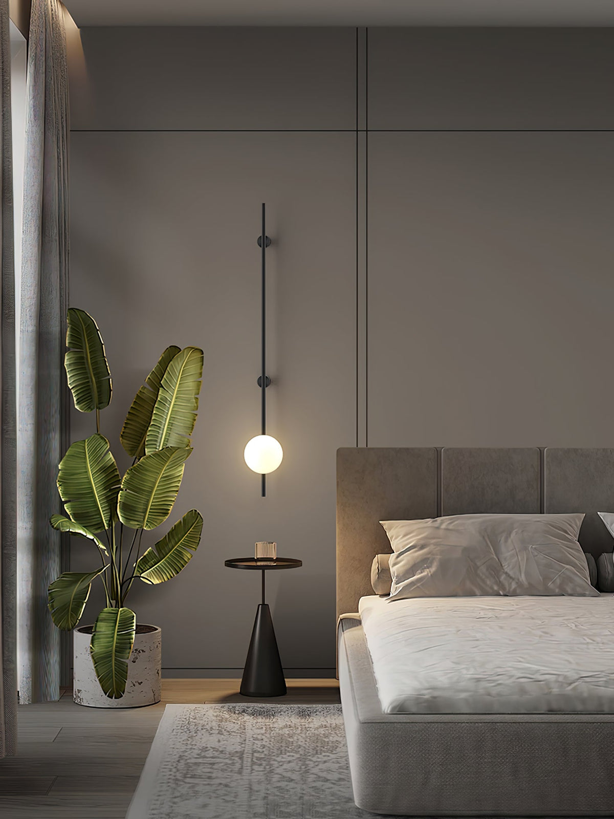 Nerylor aplique de pared moderno minimalista de vidrio