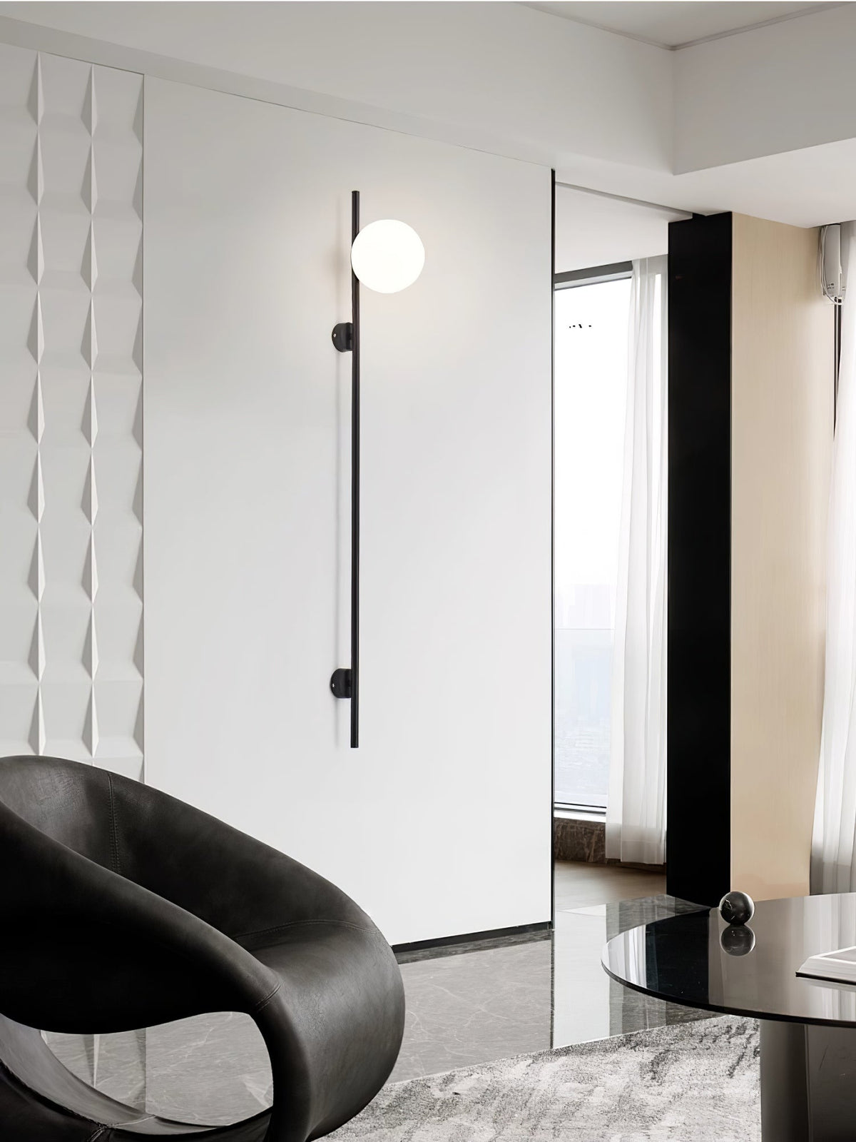 Evshaora aplique de pared moderno minimalista de vidrio